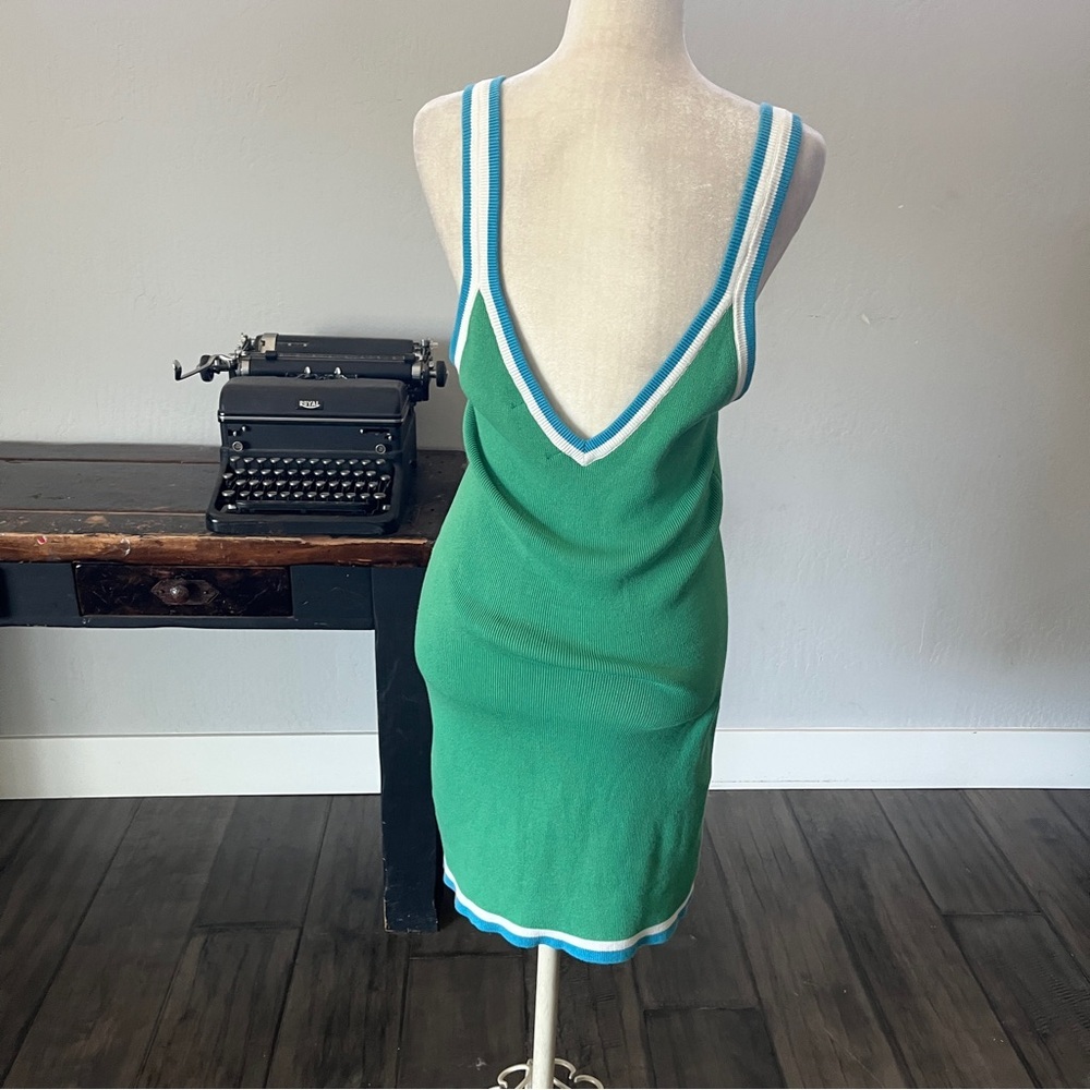 Free People Green Blair Sweater Knit Dress - Size Large - Picture 7 of 16